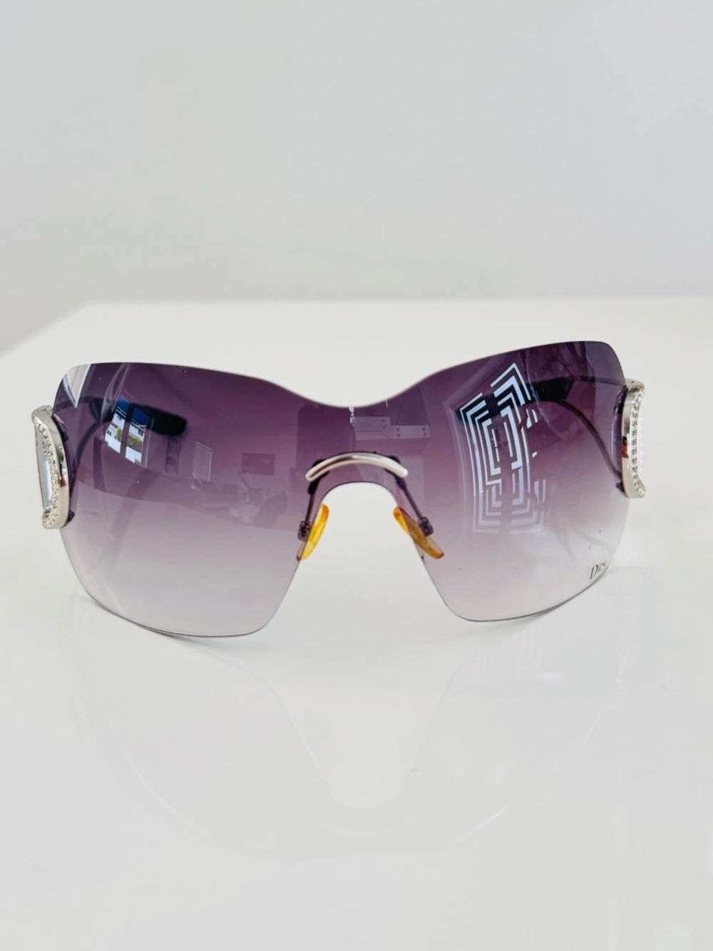 RARE π¦ Authentic DIOR rimless Diorly 1 Swarovski sunglasses - Picture 3 of 9